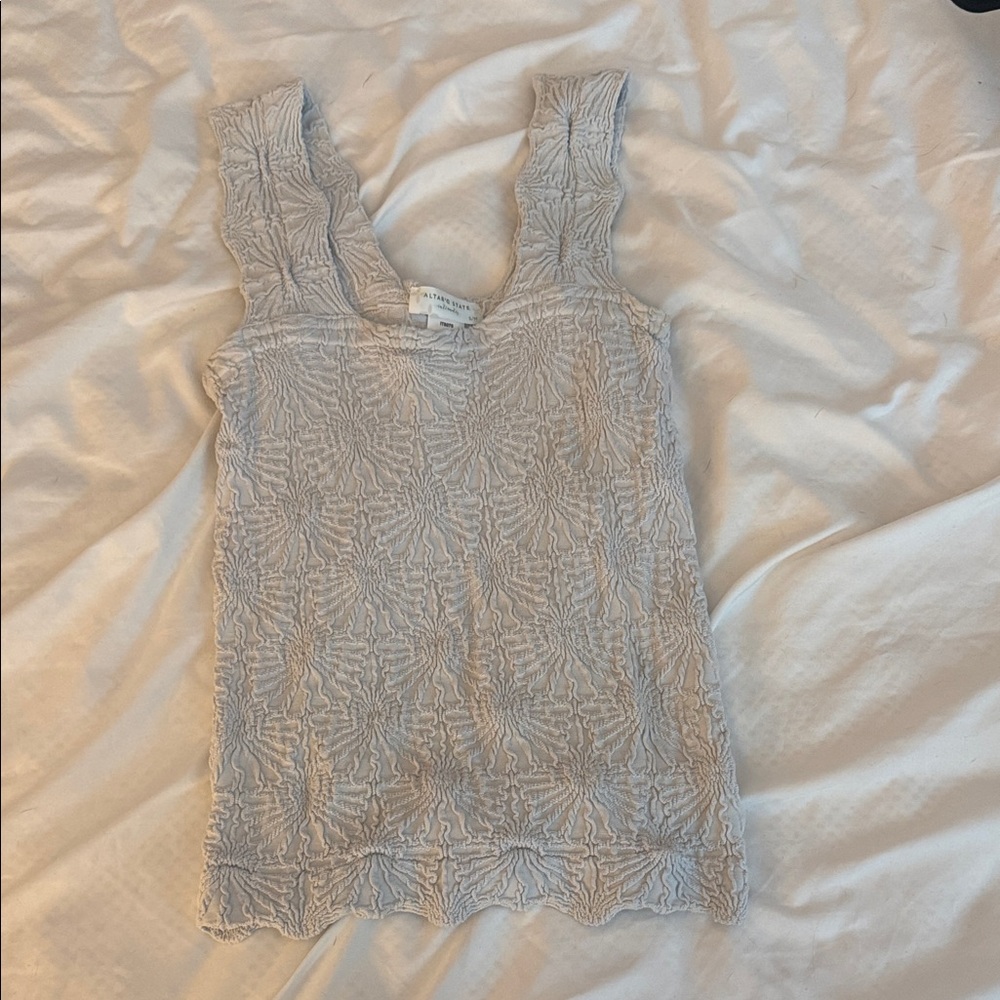 Altar'd State Textured Cream Tank Top